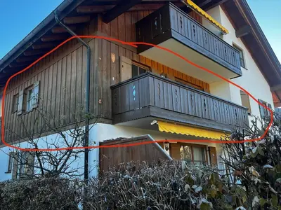 Das Gebäude in dem sich die Ferienwohnung befindet