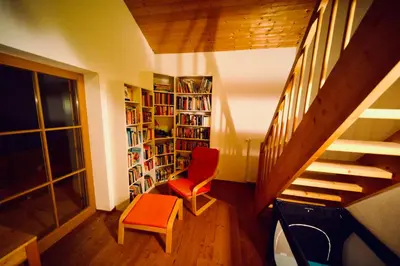 Die Bibliothek im Ferienhaus