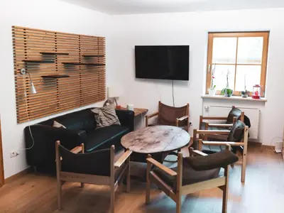 TV/Unterhaltungsangebot in der Unterkunft Haus Schwänli mit Kachelofen und Sauna