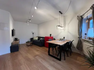 Ein Sitzbereich in der Unterkunft Ferienwohnung Valentin inklusive Königscard