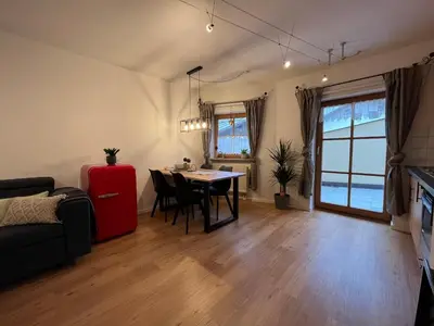 Ein Sitzbereich in der Unterkunft Ferienwohnung Valentin inklusive Königscard