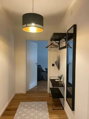 Grundriss der Unterkunft Schöne 2 Zimmer Wohnung Kingsize-Bett