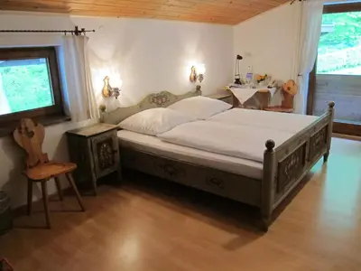 Ein Bett oder Betten in einem Zimmer der Unterkunft Waldgasthof Pension Baodwirt