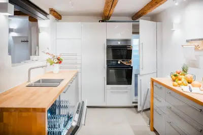 Küche/Küchenzeile in der Unterkunft Historisches Cottage in der Altstadt - für 6 Gäste