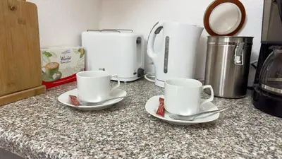 Kaffee-/Teezubehör in der Unterkunft Aparmtent im Münchner Westen, Parkplatz kostenfrei, ruhig