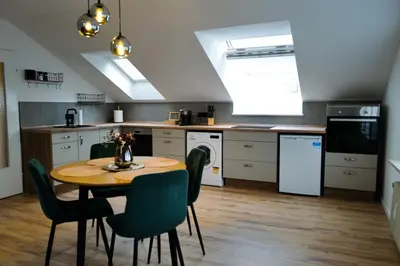 Küche/Küchenzeile in der Unterkunft Cozy Apartment near Therme Erding