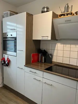 Küche/Küchenzeile in der Unterkunft Alpenblick - Zentralgelegene 2-Zimmer-Wohnung