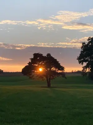 Blick auf den Sonnenuntergang/Sonnenaufgang von der Ferienwohnung aus oder aus der Nähe