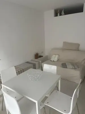Ein Sitzbereich in der Unterkunft Studio Starnberg