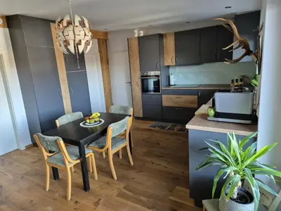 Küche/Küchenzeile in der Unterkunft Ferienwohnung Mariposa