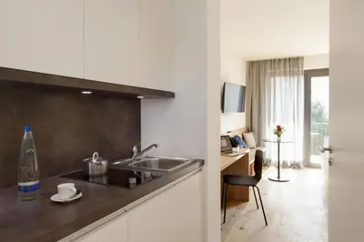 Küche/Küchenzeile in der Unterkunft Hotel M120