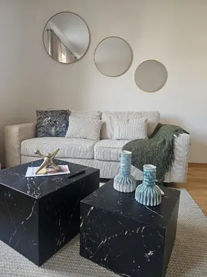 Ein Sitzbereich in der Unterkunft City-Appartement am Mühlbach-Kurpark