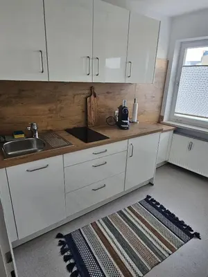 Küche/Küchenzeile in der Unterkunft City-Appartement am Mühlbach-Kurpark