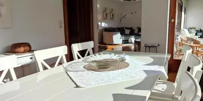 Ein Sitzbereich in der Unterkunft Ferienhaus Harmony