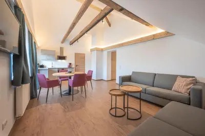 Küche/Küchenzeile in der Unterkunft Pension BergMoment Ferienwohnungen oder Zimmer mit Frühstück