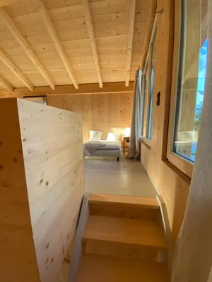 Ein Bett oder Betten in einem Zimmer der Unterkunft Ferienhaus Remise