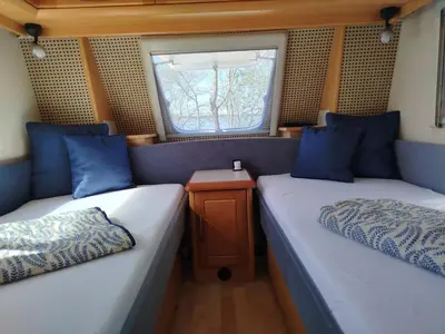 Ein Bett oder Betten in einem Zimmer der Unterkunft Auszeit am Chiemsee