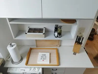 Küche/Küchenzeile in der Unterkunft Kleine Wohlfühloase