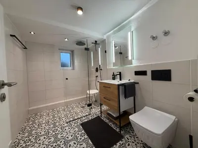 Ein Badezimmer in der Unterkunft Ferienwohnung 
