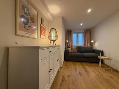 Ein Sitzbereich in der Unterkunft Ferienwohnung 