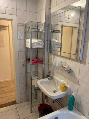 Ein Badezimmer in der Unterkunft Gemütliche Wohnung in Wasserburg am Inn