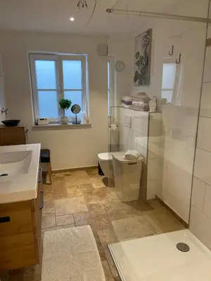 Ein Badezimmer in der Unterkunft Ferienwohnung Rinser 4