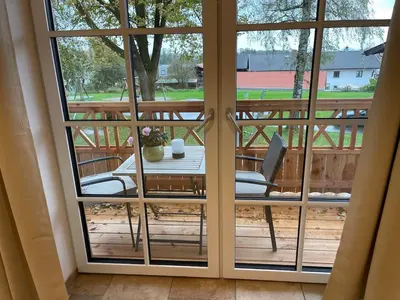 Ein Balkon oder eine Terrasse in der Unterkunft Ferienwohnung Rinser 4