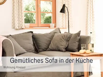 Ein Sitzbereich in der Unterkunft Alte Gendarmerie
