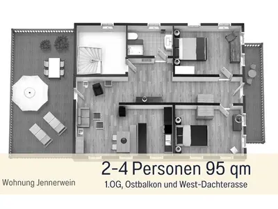 Grundriss der Unterkunft Alte Gendarmerie