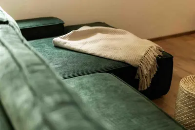 Ein Sitzbereich in der Unterkunft Ferienwohnung Siebenschläfer