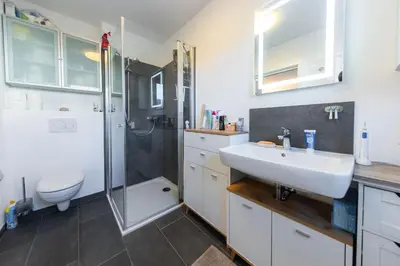 Ein Badezimmer in der Unterkunft Ferienwohnung Siebenschläfer