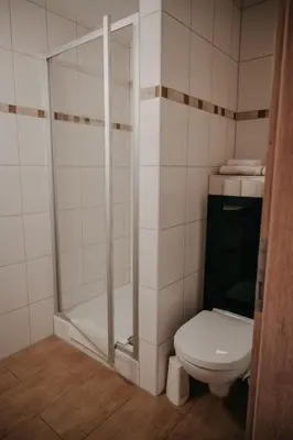 Ein Badezimmer in der Unterkunft Eichel Apartments