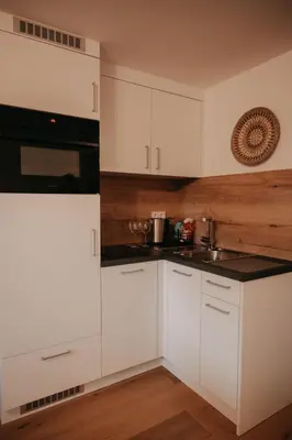 Küche/Küchenzeile in der Unterkunft Eichel Apartments