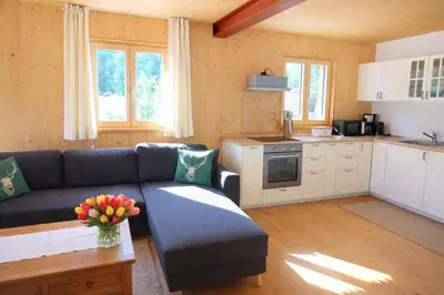 Küche/Küchenzeile in der Unterkunft ChiemseeRefugium - Ferienwohnung Berg