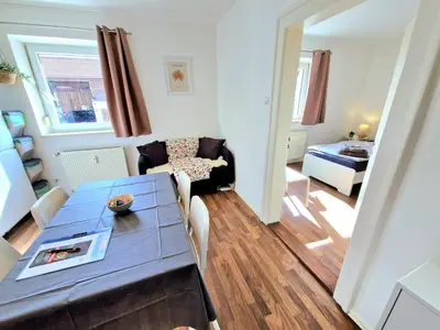 Ein Bett oder Betten in einem Zimmer der Unterkunft Apartment Isar