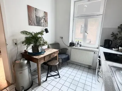 Ein Sitzbereich in der Unterkunft Charmantes Stadthaus im Herzen von München