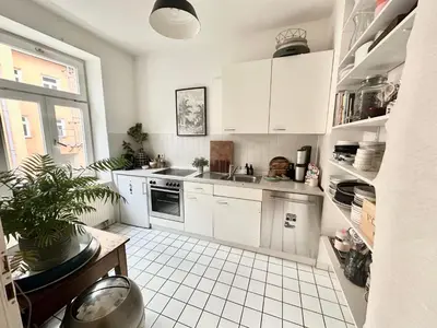 Küche/Küchenzeile in der Unterkunft Charmantes Stadthaus im Herzen von München