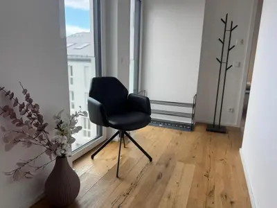 Ein Sitzbereich in der Unterkunft Exklusiv am Lech Ihre Premium-Ferienwohnung