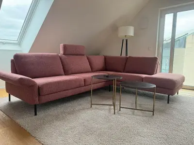 Ein Sitzbereich in der Unterkunft Exklusiv am Lech Ihre Premium-Ferienwohnung