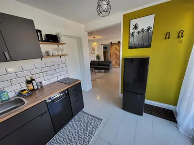 Küche/Küchenzeile in der Unterkunft Suite 2 - Apartments am Schloss