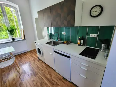 Küche/Küchenzeile in der Unterkunft Suite 3 - Apartments am Schloss