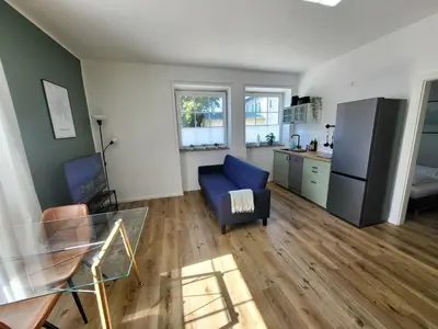Küche/Küchenzeile in der Unterkunft 2-Zimmer Wohnung 1 - Apartments am Schloss