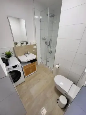 Ein Badezimmer in der Unterkunft 2-Zimmer Wohnung 1 - Apartments am Schloss