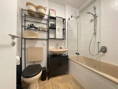 Ein Badezimmer in der Unterkunft Ferienwohnung Berglodge Chiemsee