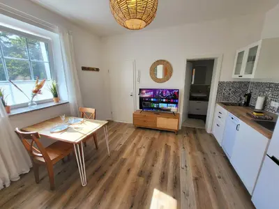 Küche/Küchenzeile in der Unterkunft 2-Zimmer Wohnung 2 - Apartments am Schloss
