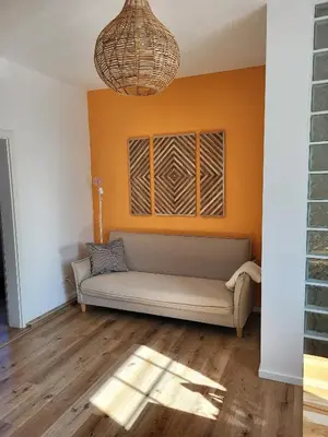 Ein Sitzbereich in der Unterkunft 2-Zimmer Wohnung 2 - Apartments am Schloss