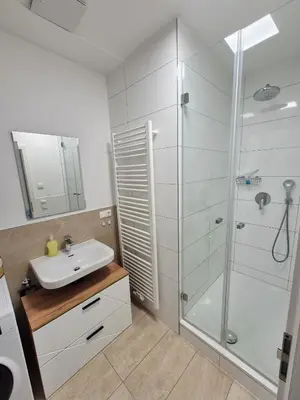 Ein Badezimmer in der Unterkunft 2-Zimmer Wohnung 2 - Apartments am Schloss