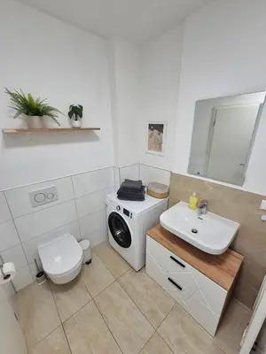 Ein Badezimmer in der Unterkunft 2-Zimmer Wohnung 2 - Apartments am Schloss