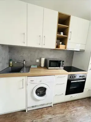 Küche/Küchenzeile in der Unterkunft Old Town Apartment,mit renovierten Bad