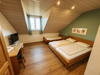Ein Bett oder Betten in einem Zimmer der Unterkunft Gasthof Janser